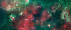  A massive cloud of gas and dust that collapsed into the forming of the solar system, might be similar to this cloud observed by NASA's Spitzer Telescope. ( NASA/JPL-Caltech/Harvard-Smithsonian CfA)