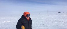 NASA astronaut Buzz Aldrin in the South Pole. (Christina Korp/Twitter)