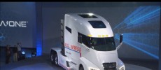 The trailer truck was custom built by Nikola Motor and is a class 8 rig capable of hauling up to 80,000 lbs. cargo. (YouTube)