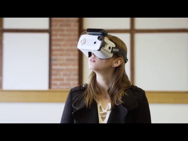 The Occipital Bridge VR headset packs a feature called positional-tracking. (YouTube)