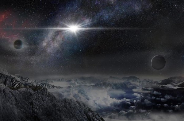 An artist's impression of the record-breakingly powerful, superluminous supernova ASASSN-15lh. ( Beijing Planetarium / Jin Ma)