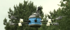 The drone detects mines and detonates them remotely. (YouTube)