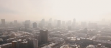 A bird's eye view of Ulaanbaatar, the capital city of Mongolia, covered in smog. (YouTube(