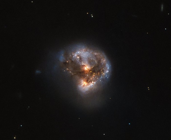 Megamasers are intensely bright, around 100 million times brighter than the masers found in galaxies like the Milky Way. (ESA/Hubble & NASA)