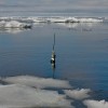 A NEMO float, part of the global Argo array of ocean sensing stations, deployed in the Arctic from the German icebreaker Polarstern Bremerhaven. (Argo/UC Berkeley)