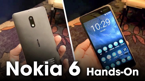 The Nokia 6 smartphone would run on the Android Nougat operating system. (YouTube)
