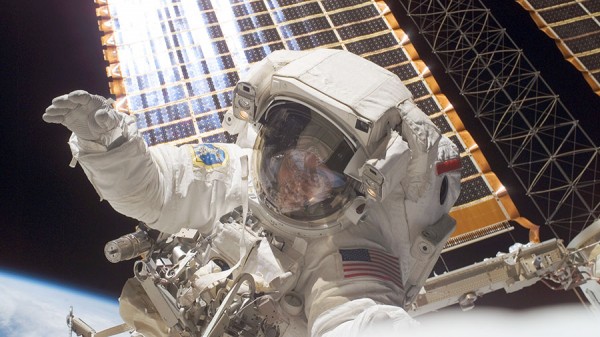 Astronaut Peggy Whitson is pictured during a spacewalk in November 2007. (NASA)