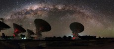 The Australia Telescope Compact Array are radio telescopes designed to detect alien signals. (CSIRO)