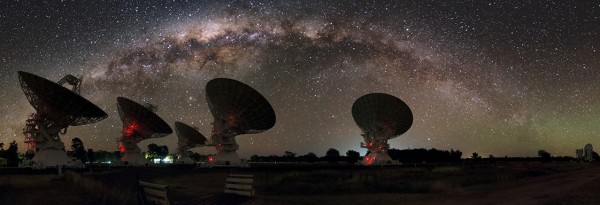 The Australia Telescope Compact Array are radio telescopes designed to detect alien signals. (CSIRO)