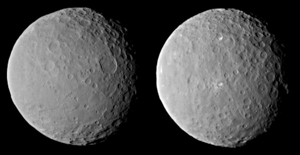 The dwarf planet Ceres as pictured by NASA's Dawn. (NASA)