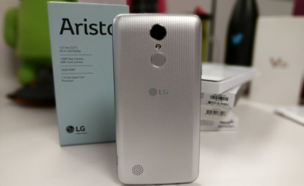  It is unclear when the LG Aristo would be available for purchase. (YouTube)
