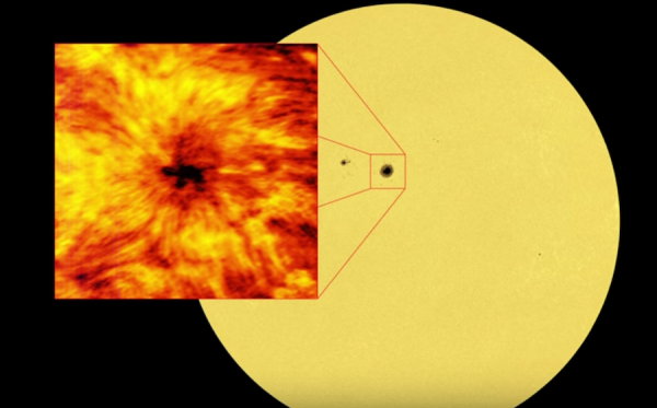 Atacama Large Millimeter/submillimeter Array (ALMA) telescope in Chile took pictures of the millimetre-wavelength light emitted by the Sun’s chromosphere. (YouTube)