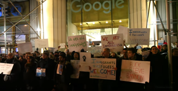 Google Employees Protest Against Trump’s Immigration Ban.  