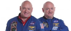 Identical twins, Scott and Mark Kelly, are the subjects of NASA’s Twins Study. Scott (left) spent a year in space while Mark (right) stayed on Earth as a control subject. Researchers are looking at the effects of space travel on the human body.