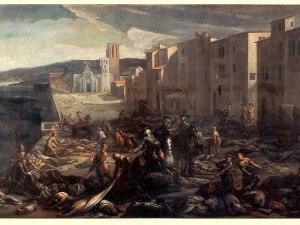 The Black Death plague in Marseille in 1720.