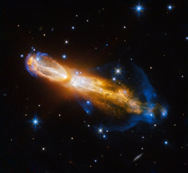 The Calabash Nebula, pictured here — which has the technical name OH 231.8+04.2 — is a spectacular example of the death of a low-mass star like the Sun. (ESA/Hubble & NASA)