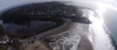 UAV imagery of king tide event at Twin Lakes Beach, Santa Cruz, California. 