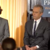 Robert F. Kennedy Jr. and Robert De Niro at a press conference (Youtube)