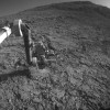 The target beneath the tool turret at the end of the rover's robotic arm in this image from NASA's Mars Exploration Rover Opportunity is 