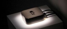 The new Apple TV is displayed during an Apple media event in San Francisco, California.