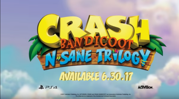 Activision has confirmed that "Crash Bandicoot N Sane Trilogy" is coming to Sony's gaming console PS4 on June 30. (YouTube)