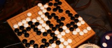 A finished beginner's game on a 13×13 board. Go software can reach stronger levels on a smaller board size.