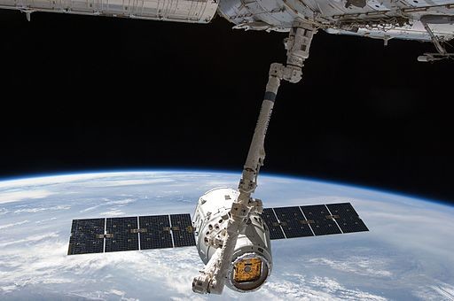 NASA astronaut Shane Kimbrough and Thomas Pesquest of  ESA captured the capsule using the ISS robotic arm. (NASA)