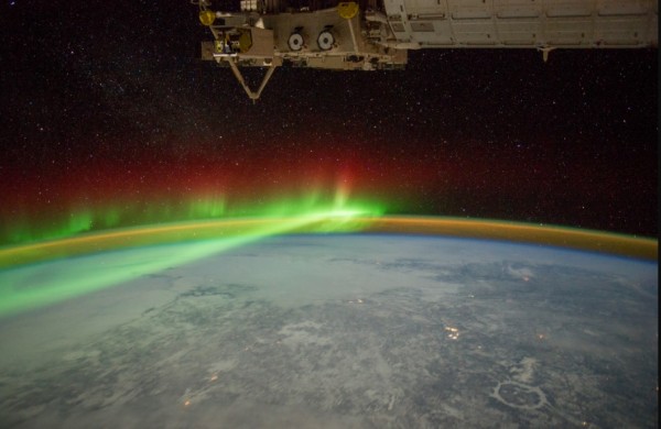 An astronaut aboard the International Space Station adjusted the camera for night imaging and captured the green veils and curtains of an aurora over Quebec, Canada. (NASA)