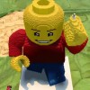 A Lego statue is seen in the 'Lego Worlds' environment. (YouTube)