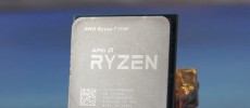  AMD Ryzen CPU is placed on a table for display. (YouTube)