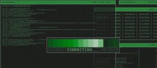 Computer interfaces is displayed simulating a hacking activity. 