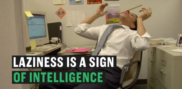 Laziness could actually indicate high intelligence. (YouTube)