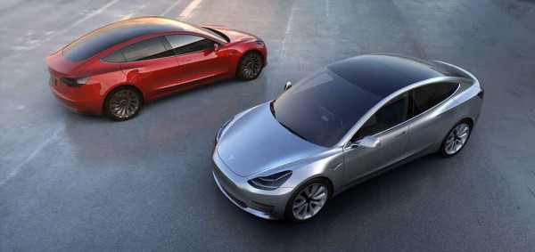 A promotional image of the Tesla Model 3. (Tesla)