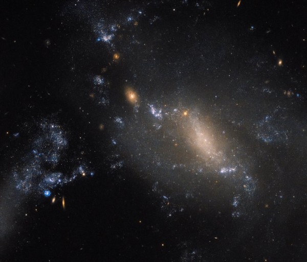 Hubble’s Wide Field Camera 3 (WFC3) captured a striking view of two interacting galaxies located some 60 million light-years away