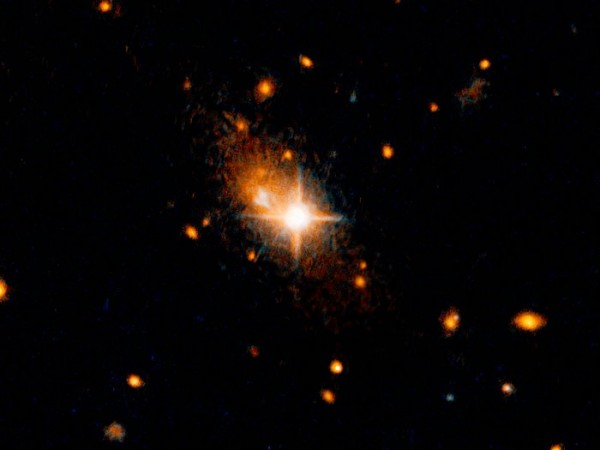  The merger of the galaxies also led to a merger of the two supermassive black holes in their centres, and the resultant black hole was then kicked out of its parent galaxy by the gravitational waves created by the merger.