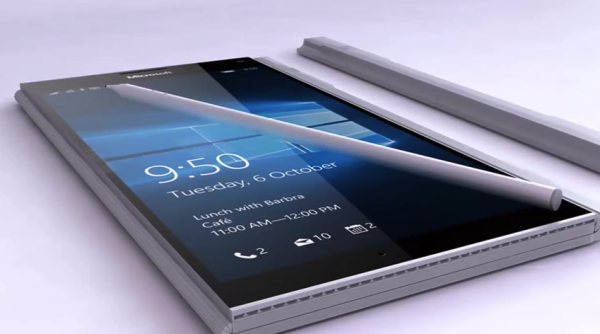 The Microsoft Surface Phone could be released by Fall. (YouTube)