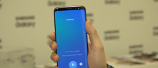 Bixby Voice can control the phone settings, like launching the camera, adjusting the brightness of the screen, and toggling Wi-Fi.