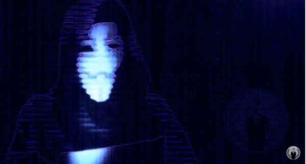  Cyber group known as "Anonymous" delivers its message online. 