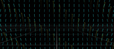 In a typical Alfvén wave, the particles (yellow) move freely along the magnetic field lines (blue). (YouTube)