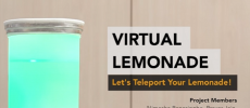 The teleportation device is a sensor stick embedded with a pH level and color sensor that gathered data about the lemonade drink. (YouTube)