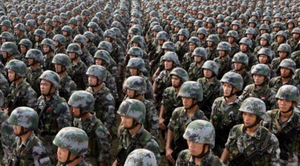 Men of the People's Liberation Army Ground Force.              
