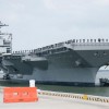 USS Gerald R. Ford returns to Naval Station Norfolk after builder's sea trials.                     