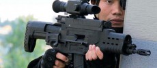 China's new ZH-05 assault rifle with airburst grenade launcher.           