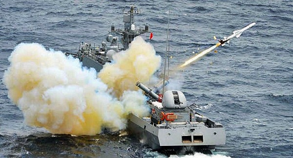 Haeseong II launch from an ROKN warship.                  