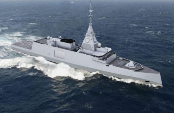 France's new BELH@RRA digital frigate.               