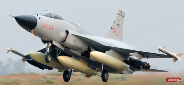 China's FC-1 Xiaolong has successfully completed its maiden flight on Thursday morning. (YouTube)