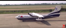 China's first homegrown amphibious plane AG600 took its maiden flight. (YouTube)