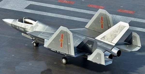 Scale model of J-31 aircraft carrier variant.           