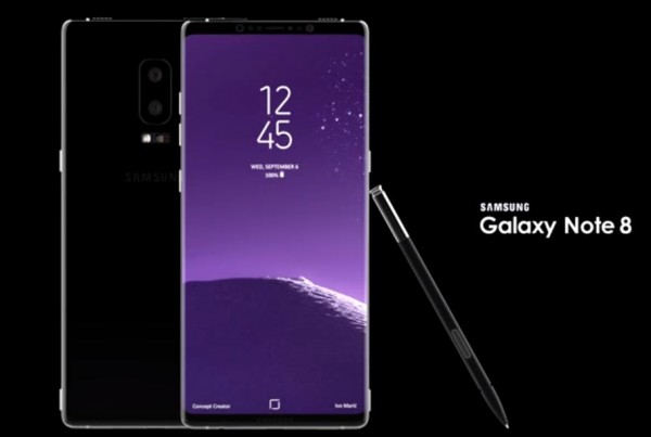  The Samsung Note 8 potential look and features is on display.