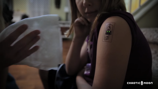 TechTats can track the heart rate and temperature of the body. (YouTube)